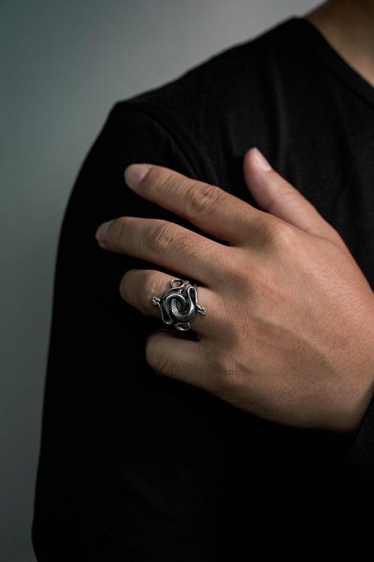 Retro 925 Sterling Silver Snakes Ring