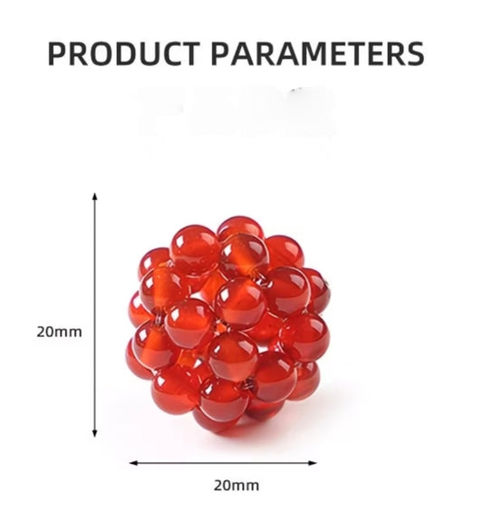Handmade Crystal Stone Beads Ball Shape 1PCS
