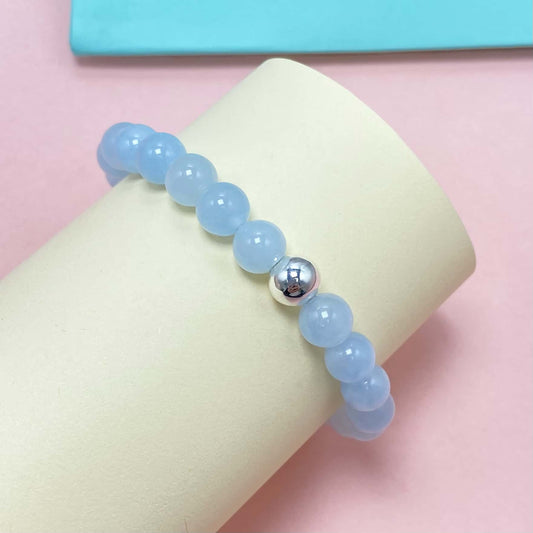 Blue Chalcedony Improve Sleep Crystal Bracelet