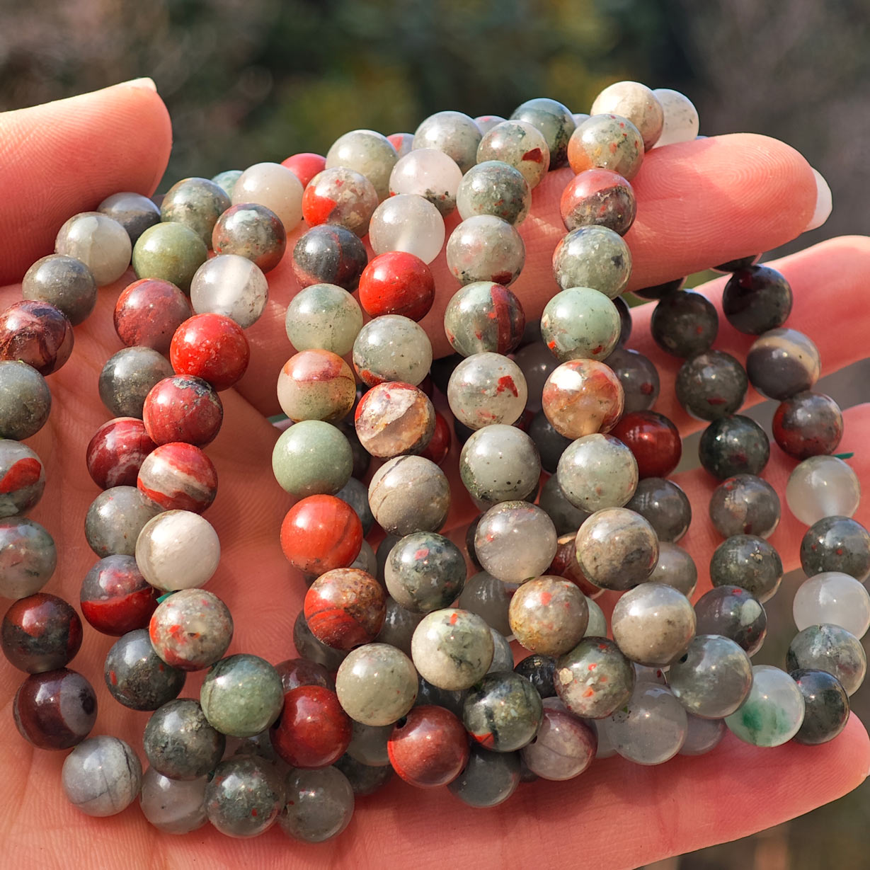 Wholesale Bloodstone Crystal Bracelet