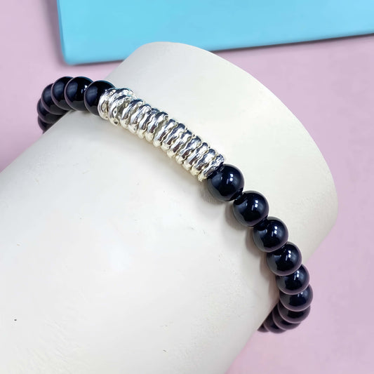 Solid Onyx for Protection and Apotropaic Crystal Bracelet