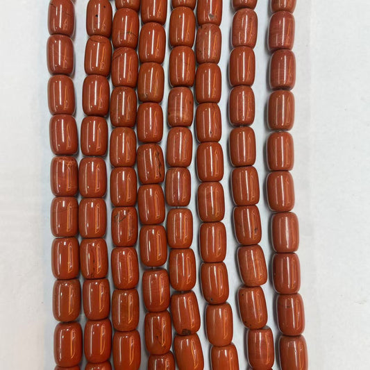 Bucket Shape Red Creek Jasper Beads