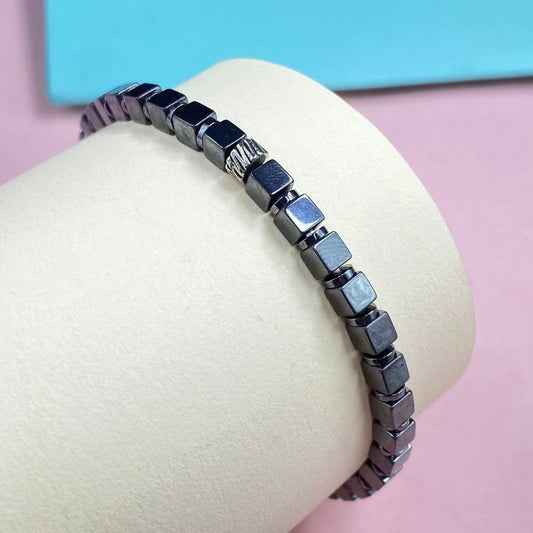 Cube Hematite for Weight Loss Crystal Bracelet