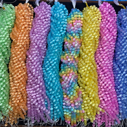 Natural Colorful Selenite Round Bead- Free Shiping