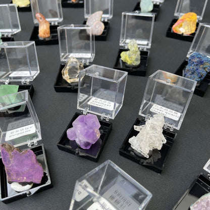 Micro Mineral Box Raw Crystal GemstoneCollection Box