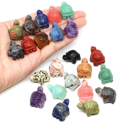 Turtle Statue Hand Carved Animal Figurine