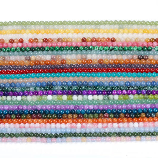 Color Jade Beads Round Smooth/Faceted Beads 6mm/8mm/10mm