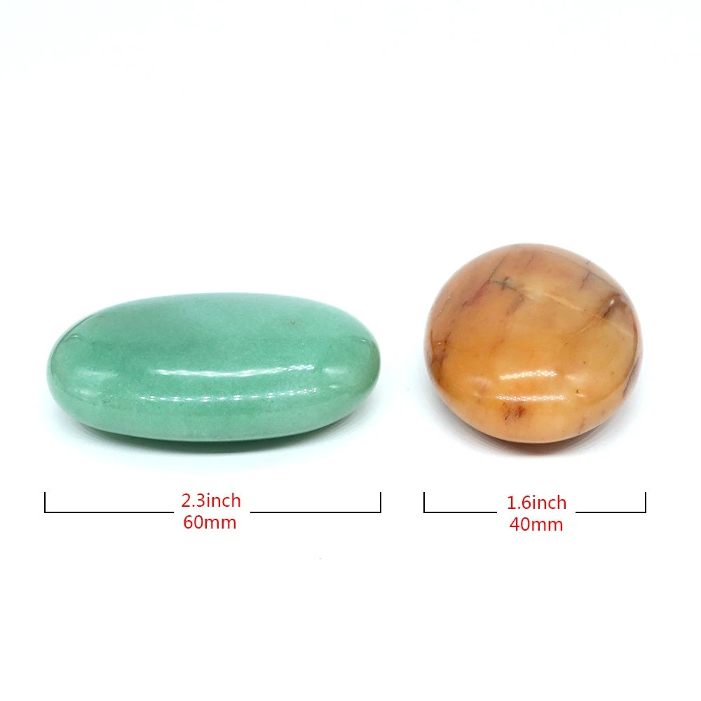 Oval Palm Stone, Polished Oval Gemstone Pocket Palm Stone Gift