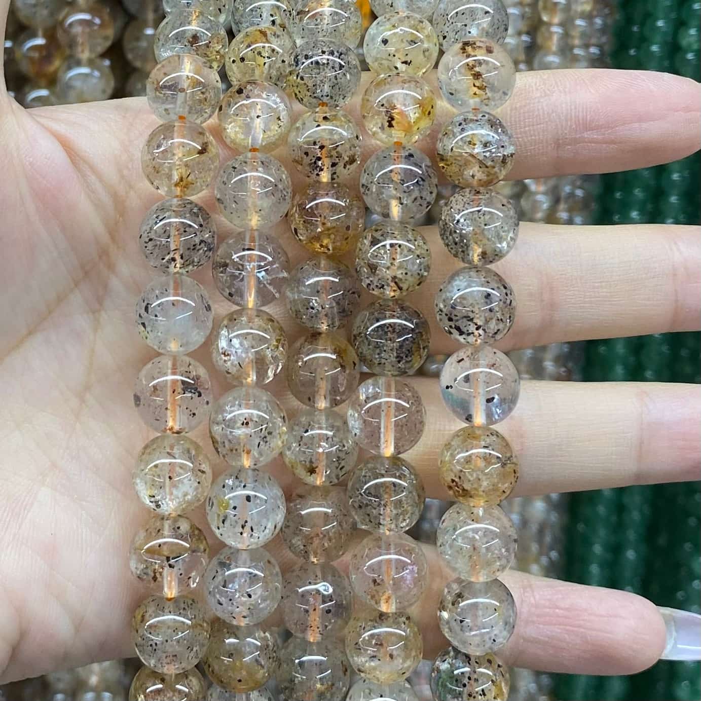 High-Quality Gemstone & Crystal Round Smooth Beads 4mm 6mm 8mm 10mm