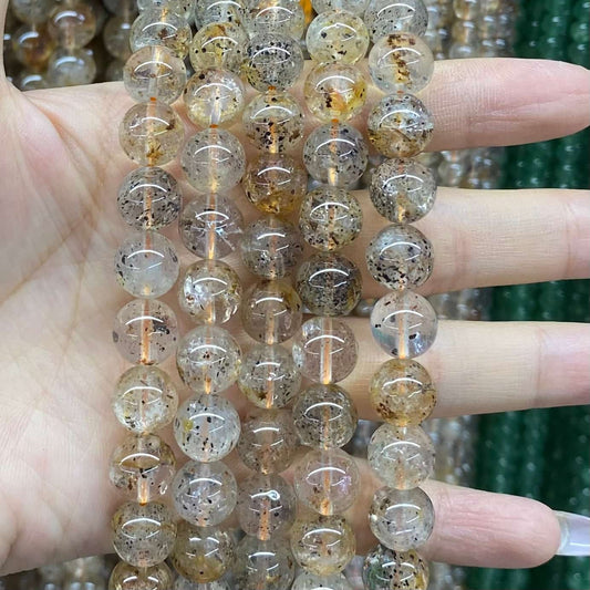 High-Quality Gemstone & Crystal Round Smooth Beads 4mm 6mm 8mm 10mm