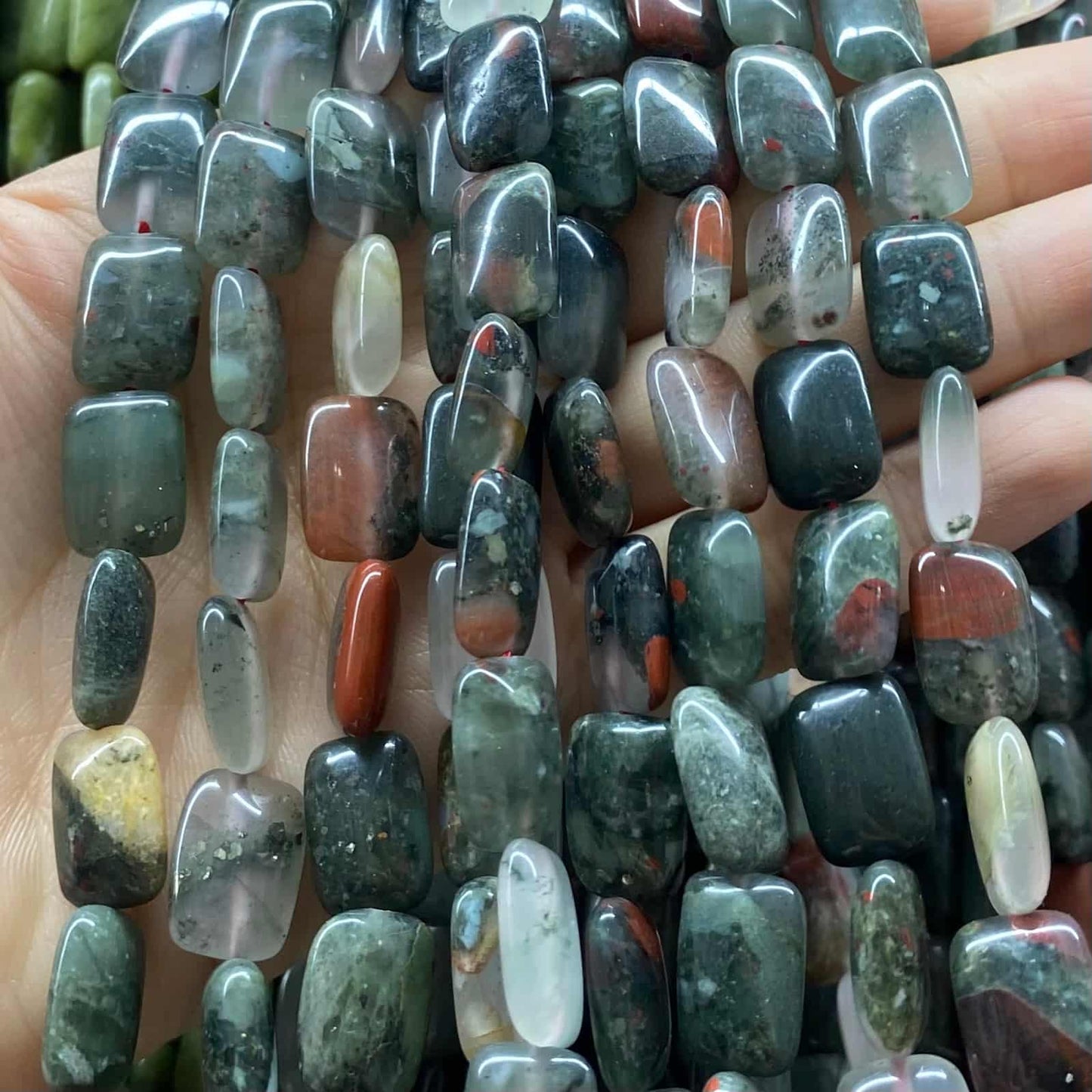 Smooth Rectangle Beads 10x14mm Quartz/Jasper/Agate/Crystal