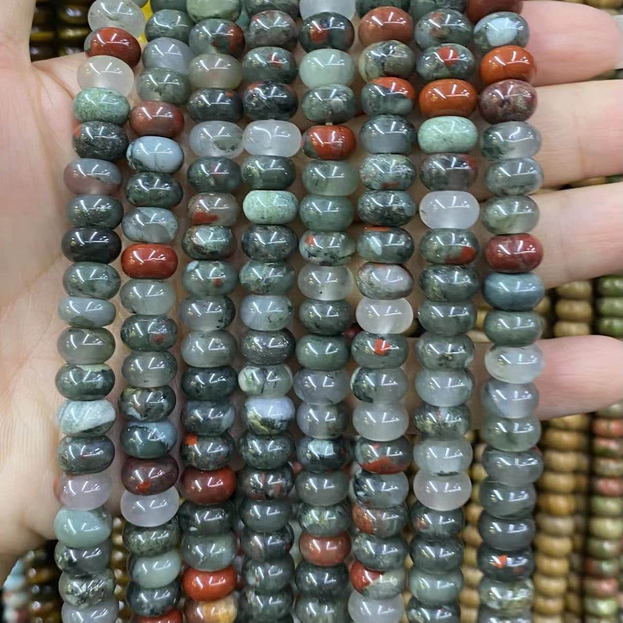 Round Rondelle Beads 2x4mm 4x6mm 5x8mm Quartz/Jasper/Agate