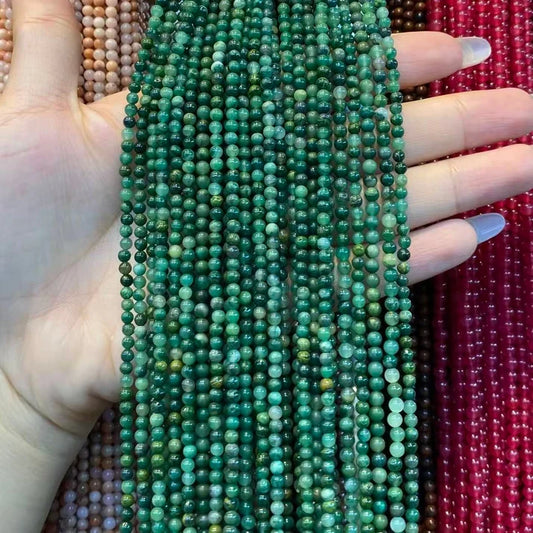 African Jade Tiny Smooth Round Beads 2mm 3mm 4mm