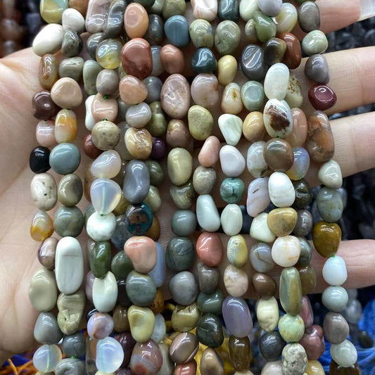 Irregular Smooth Beads 6-8mm Gemstone/Quartz/Jasper/Agate