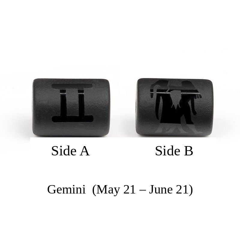 Zodiac Signs Black Onyx Spacer Finding for DIY Jewelry Making 10x14mm