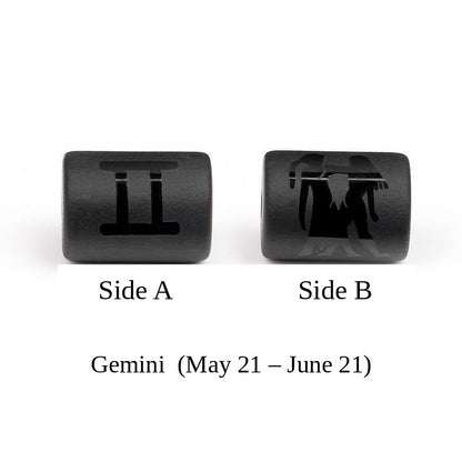 Zodiac Signs Black Onyx Spacer Finding for DIY Jewelry Making 10x14mm