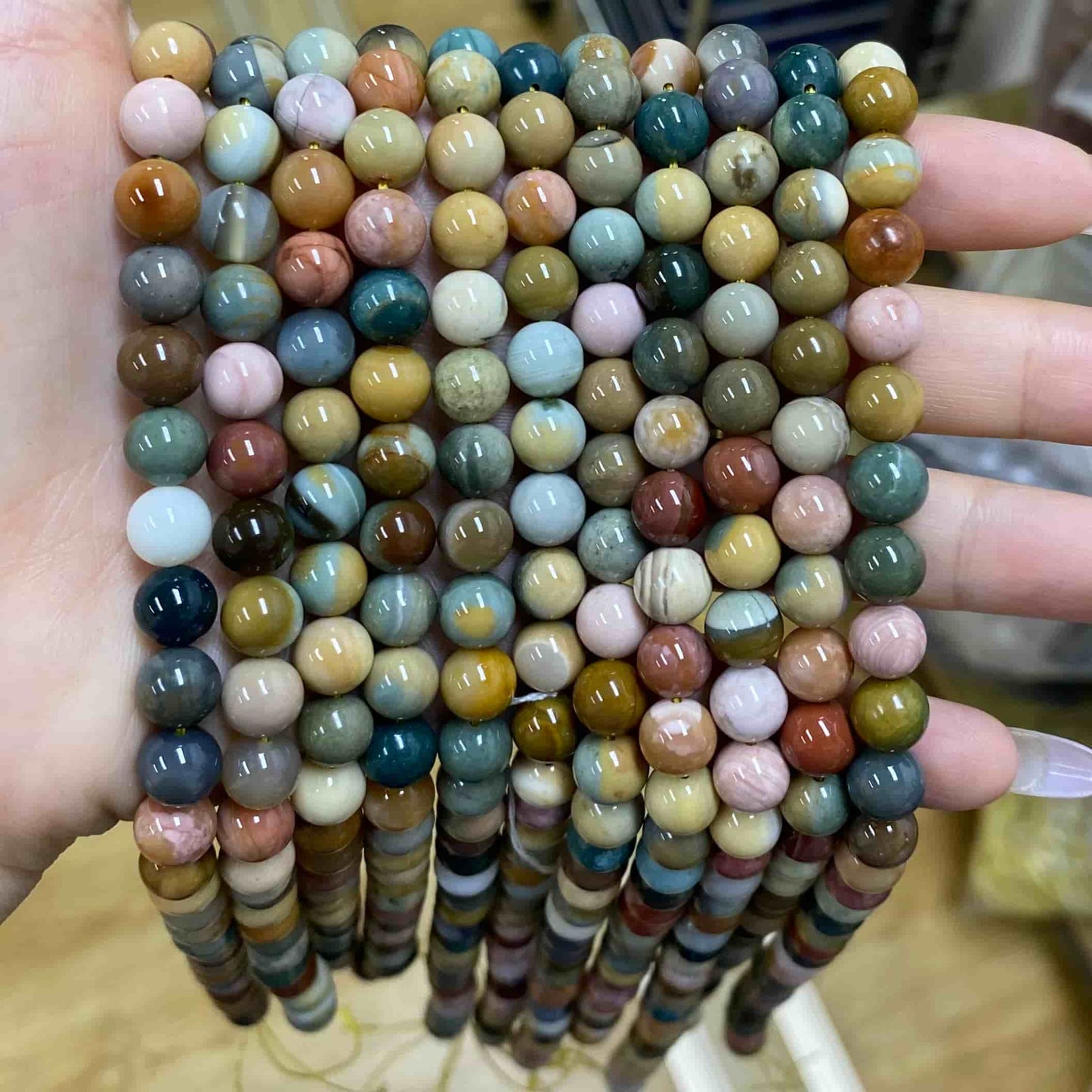 High-Quality Gemstone & Crystal Round Smooth Beads 4mm 6mm 8mm 10mm