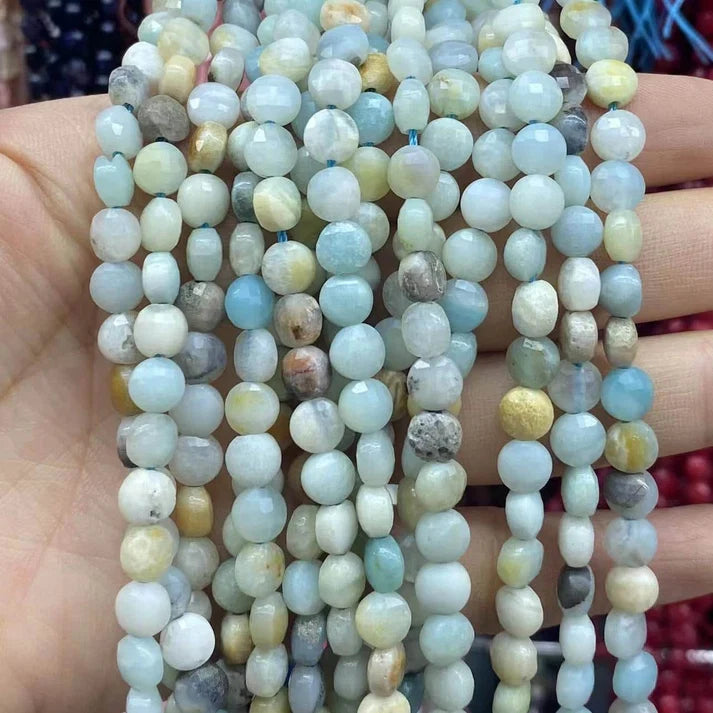 Coin Shape Amazonite Beads