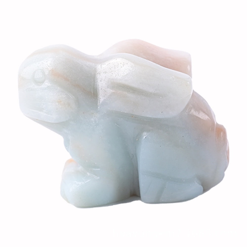 Rabbit Statue Hand Carved Animal Figurine