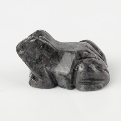 Frog Statue Hand Carved Animal Figurine