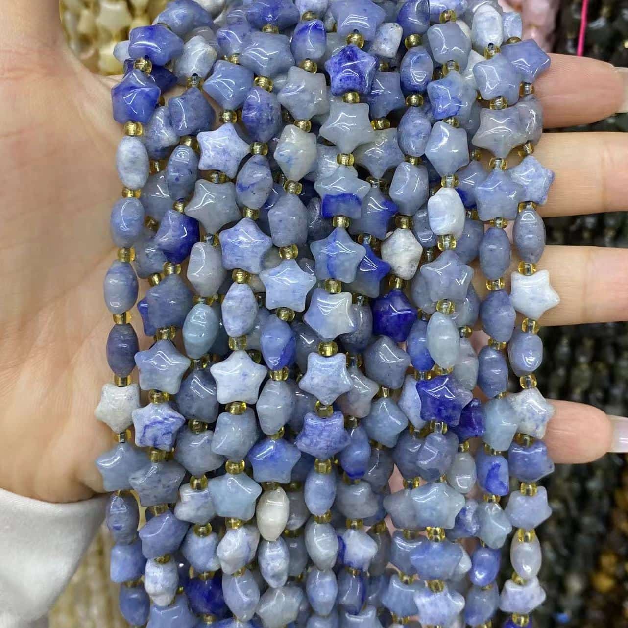 Round Smooth Star Beads 10mm Quartz/Jasper/Agate/Crystal