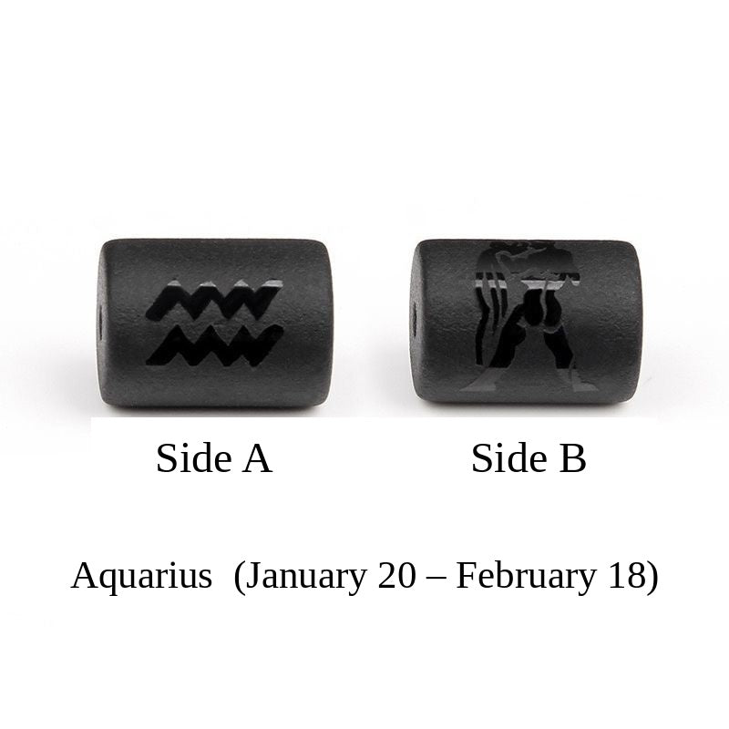 Zodiac Signs Black Onyx Spacer Finding for DIY Jewelry Making 10x14mm