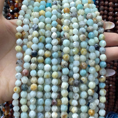 Diamond Faceted Beads 6mm/8mm/10mm Quartz/Jasper/Agate/Crystal