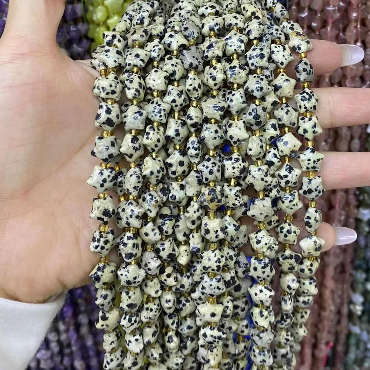 Round Smooth Star Beads 10mm Quartz/Jasper/Agate/Crystal