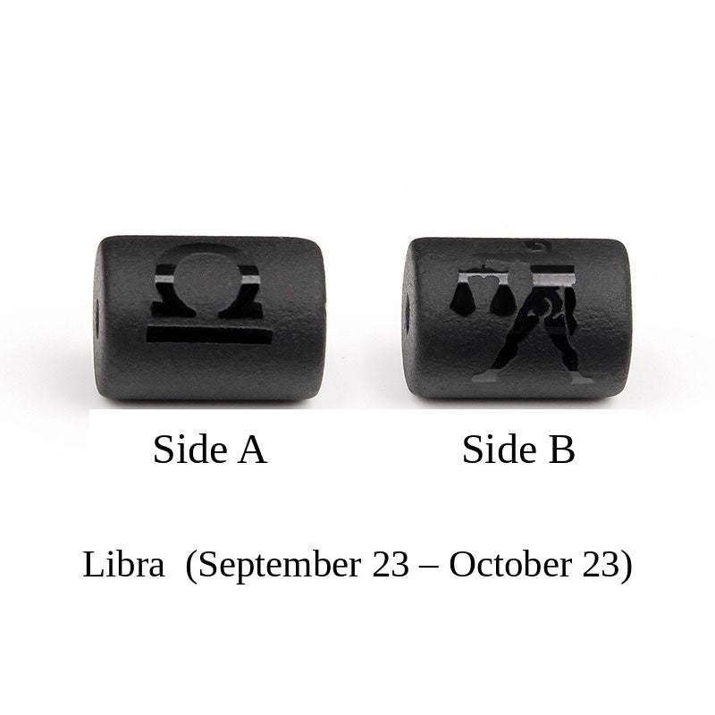 Zodiac Signs Black Onyx Spacer Finding for DIY Jewelry Making 10x14mm