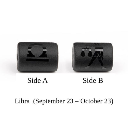 Zodiac Signs Black Onyx Spacer Finding for DIY Jewelry Making 10x14mm