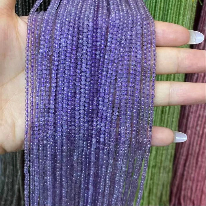 Amethyst Tiny Smooth Round Beads 2mm 3mm 4mm