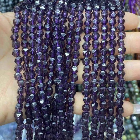 Diamond Shape Amethyst Beads