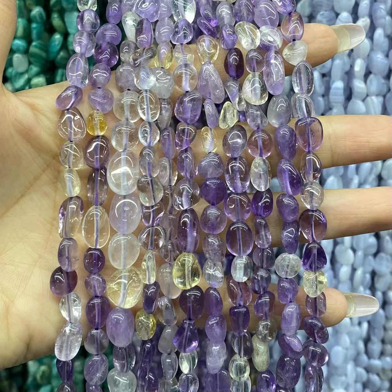 Irregular Smooth Beads 6-8mm Gemstone/Quartz/Jasper/Agate