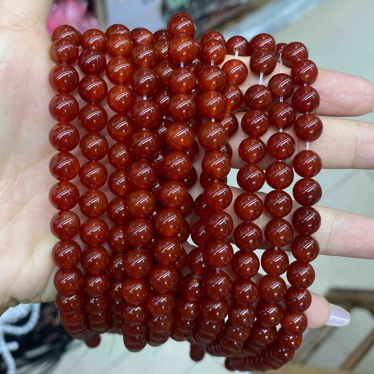#1 Round Aagte Beads 6mm/8mm/10mm/12mm