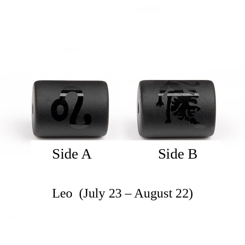 Zodiac Signs Black Onyx Spacer Finding for DIY Jewelry Making 10x14mm