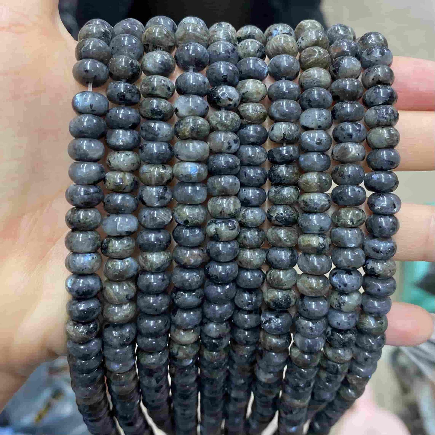 Round Rondelle Beads 2x4mm 4x6mm 5x8mm Quartz/Jasper/Agate