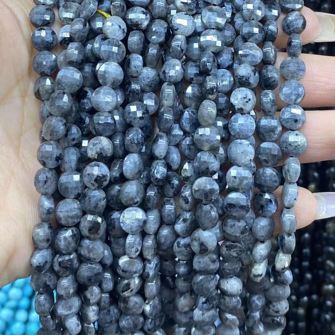 Faceted Cion Beads 6x6mm Quartz/Jasper/Agate/Crystal