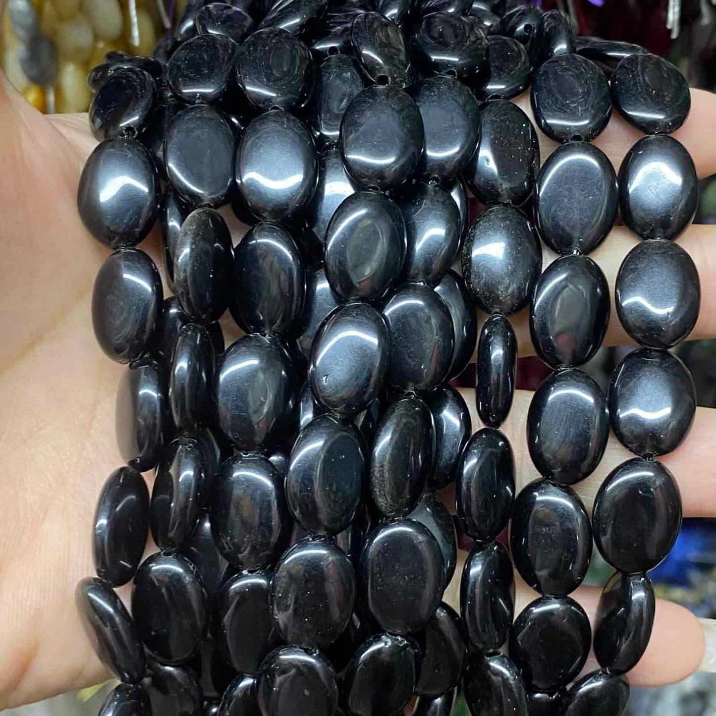 Smooth Flat Oval Beads 10x14mm Quartz/Jasper/Agate/Crystal
