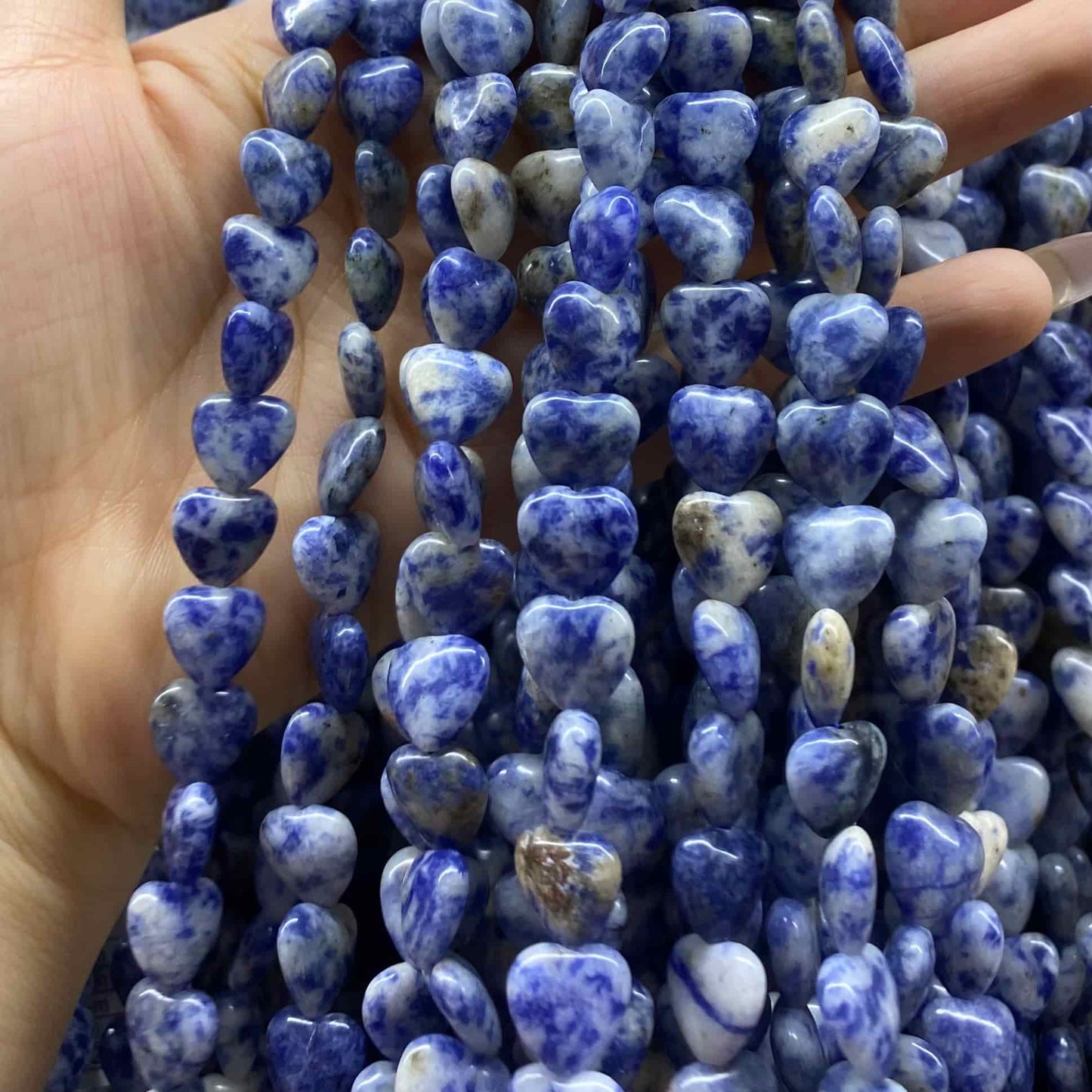 Smooth Heart Shape Beads 10mm/15mm Quartz/Jasper/Agate/Crystal