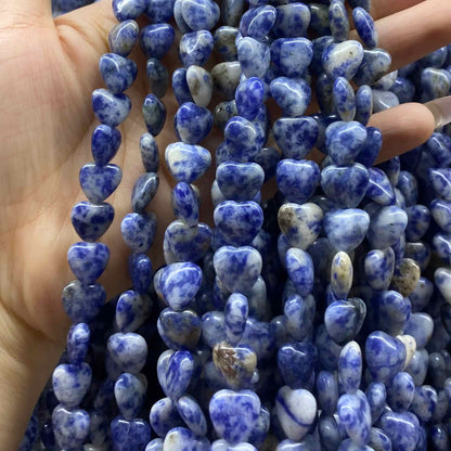 Smooth Heart Shape Beads 10mm/15mm Quartz/Jasper/Agate/Crystal