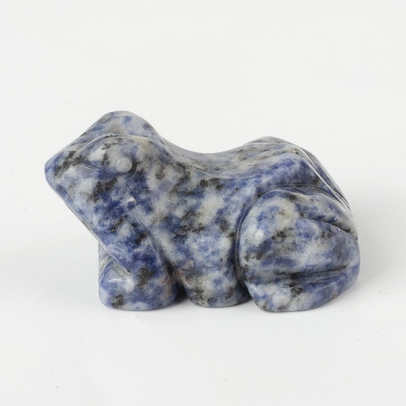 Frog Statue Hand Carved Animal Figurine