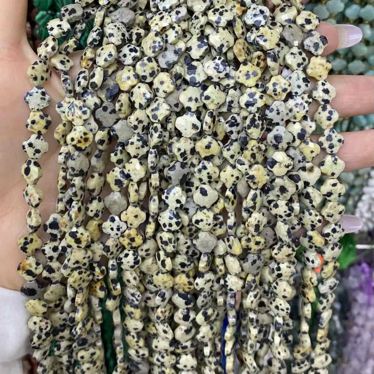 Leaf Clover Beads 8mm Quartz/Jasper/Agate/Crystal