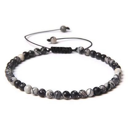 Beads Bracelet Adjustable Rope String Braided Bracelets 4mm 6mm 8mm