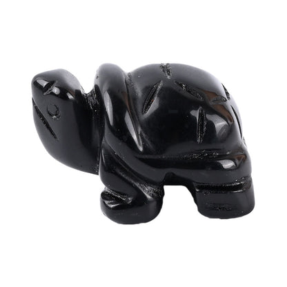Turtle Statue Hand Carved Animal Figurine