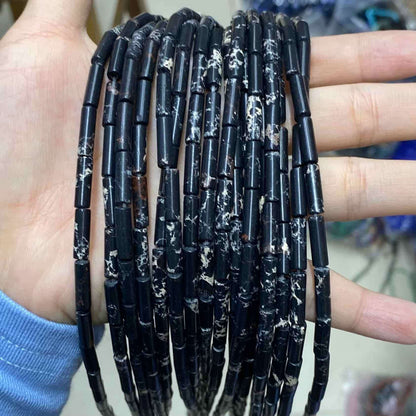 Cylindrical Tube Beads 4x13mm Quartz/Jasper/Agate/Crystal