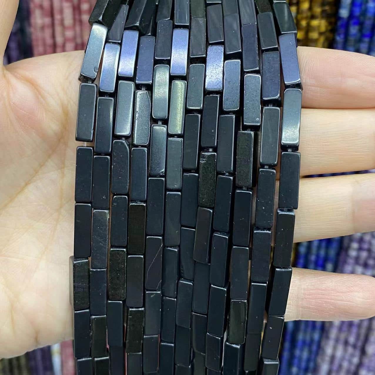 Square Tube Beads 4x13mm Quartz/Jasper/Agate/Crystal