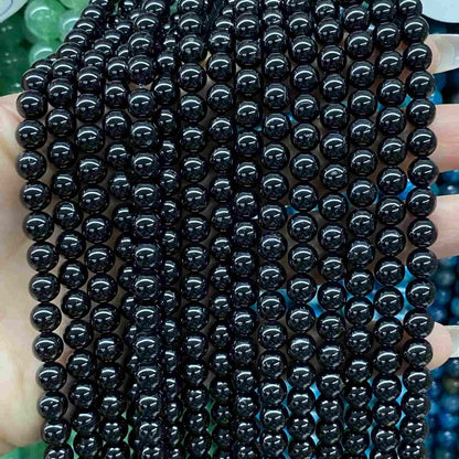 High-Quality Gemstone & Crystal Round Smooth Beads 4mm 6mm 8mm 10mm