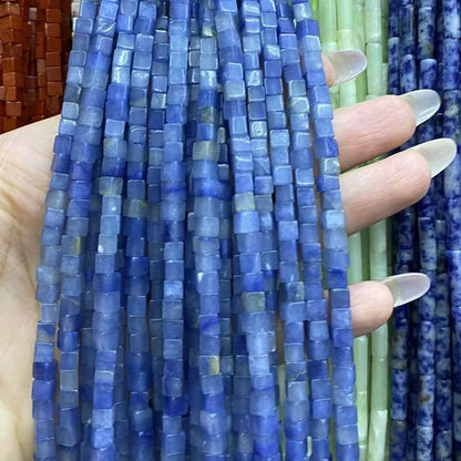 Cube Shape Aventurine Beads