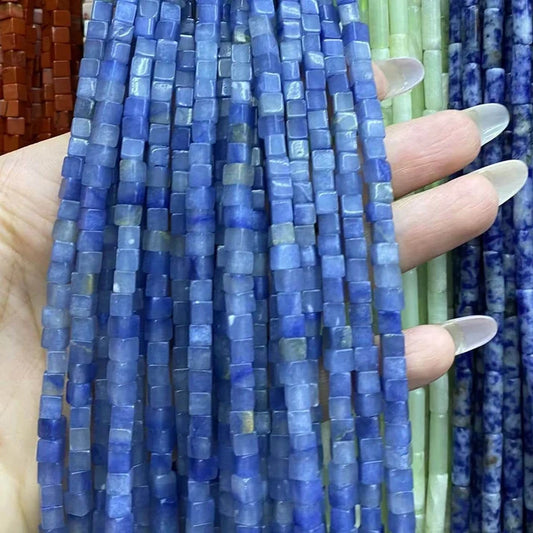 Cube Shape Aventurine Beads