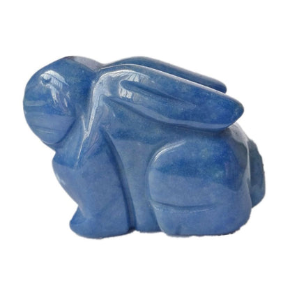 Rabbit Statue Hand Carved Animal Figurine